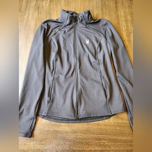 Spyder Active Black Full-Zip Jacket Large. Like New